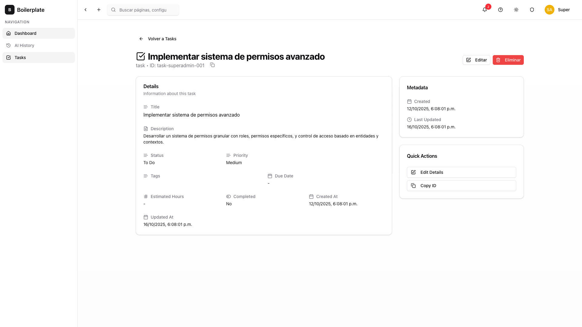 Desktop Layout Example